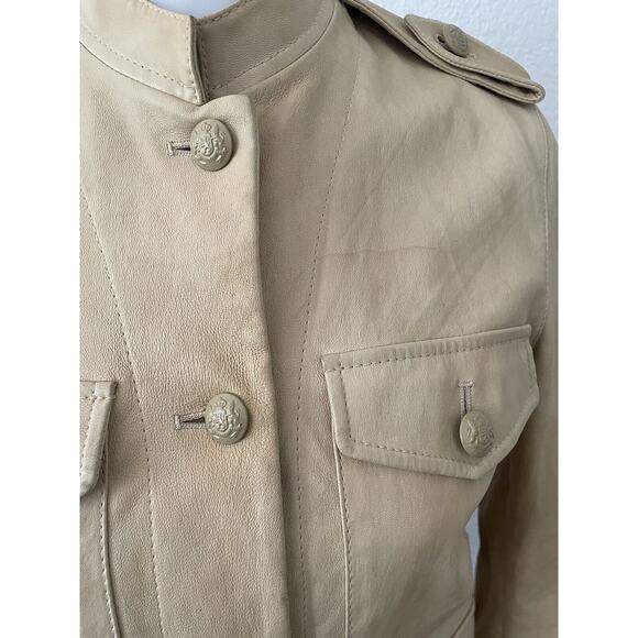 3.1 Phillip Lim Jacket Lamb Leather Button Front FLAW - Picture 4 of 16